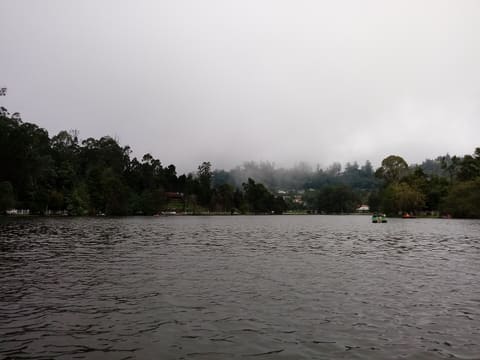 Kodaikanal lake on a misty day