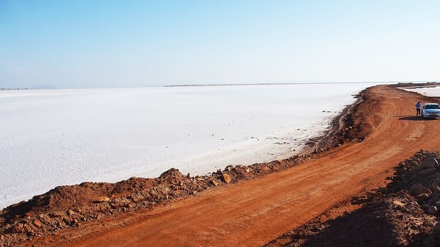 White salt desert at Rann of Kutch