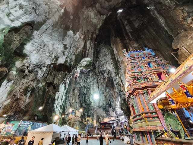Thaipusam 2025 Highly Ornate Hindu Shrine Inside Main Temple Cave Vault at Batu Caves (250212)