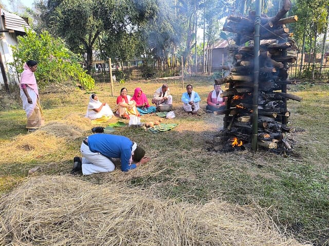 Magh Bihu Celebration with Meji in Sivasagar,Assam