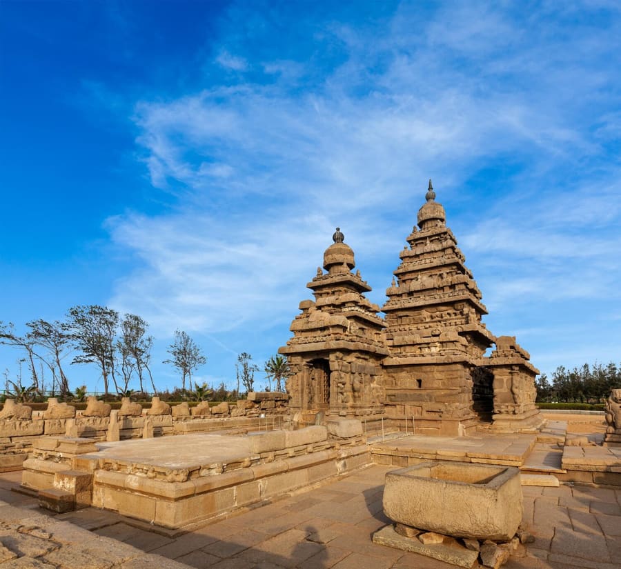 Shore temple World heritage site in Mahabalipuram Tamil Nad