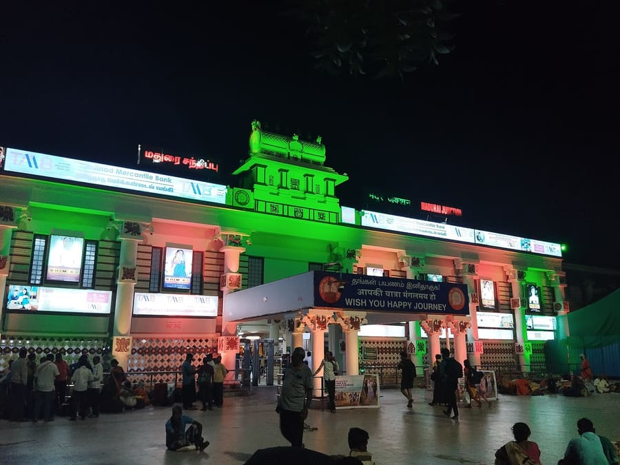 Madurai Junction at night