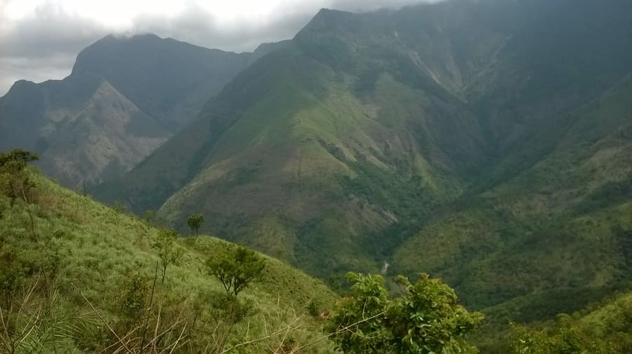 Kurangani hills seen from a trek