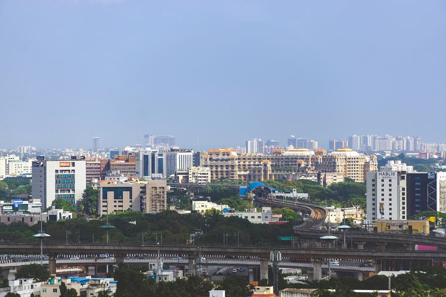 Chennai skyline from St Thomas Mount