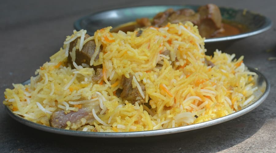 Mutton biryani at Idris, Lucknow